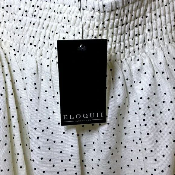 Eloquii 22/24W NWT Polka Dot Ruffle Mini Dress - Picture 6 of 8